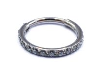 bijou clicker nez titane 0.9x1.2 mm avec strass