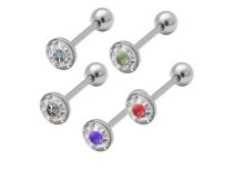 Sztanga stalowa 1,6 x 16 i krążek 8 mm multi Crystal Coloured | Itc