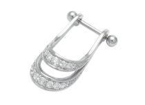 Sztanga Acier Accessoire Spécial Cartillage Serti de Strass | Itc