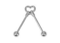 Stalowe kulki sercowe Barbell 5mm |Itc