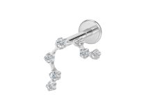Labret Titane ASTM F136 interne 1,2x8 Constellation strass blanc | iTC