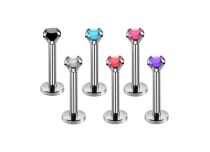 Labret stalowy wewnętrzny 1,2 x 8 mm w kolorze porysowanym | Itc