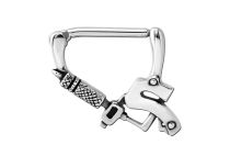 Clickers Steel Nipple Jewel Dermograph Pattern | Itc
