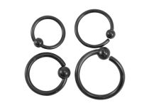Stalowy pierścień Black Twist | Itc