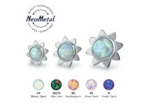 Accessoire NEOMETAL threadless solaire opale titane ASTM F136