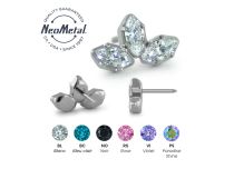 Accessoire NEOMETAL titane threadless marquise sertie griffée