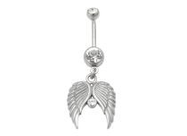Banana Steel Fancy Crystal White motif Wings | Itc