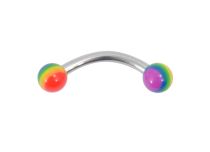 3 mm tęczowe kulki akrylowe Steel Banana | Itc
