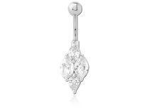 Motyw banana Losange certissage 4 Rhodium strass | Itc