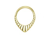 Anneau charnière titane pvd gold goutte | iTC