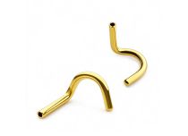 Stud de nez threadless en titane ASTM F136 dor&eacute;