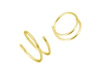 Anneau spirale double tour pour nez en titane ASTM F136 dor&eacute;