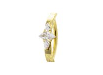 banane titane gold trio zircons blancs
