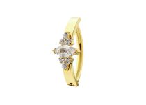 banane titane gold marquise zircons blancs