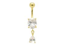 Banana Steel Gold Fine White Crystal | Itc
