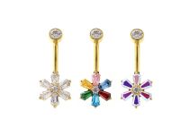 banane titane gold fleur strass baguette