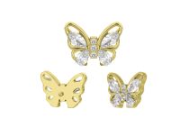 Accessoire interne Titane pvd gold motif papillon | iTC