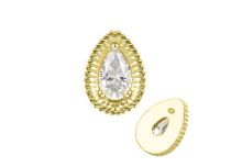 Accessoire interne Titane pvd gold 0.9 motif goutte strass blanc | iTC