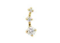 accessoire interne titane PVD Gold triple zircon