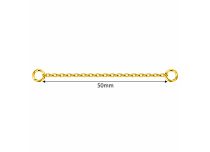Cha&icirc;nette de connexion pour piercing en titane PVD Gold de 50 mm