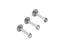 Labret Steel Crystal Facet 3 mm kolorowy |Itc