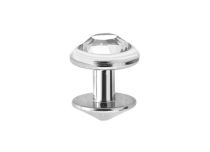 Implant dermique titane stérile disque 3 mm strass blanc 1,2x1,8 mm