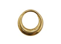 Anneau charnière 1.2x8 mm en titane PVD gold stérile