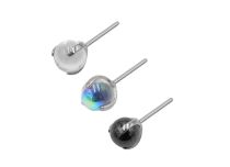 accessoire piercing titane threadless boule nacrée 3 griffes