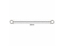 Cha&icirc;nette de connexion pour piercing en titane ASTM F136 argent&eacute; de 50 mm