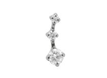 accessoire interne titane triple zircon blanc