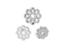 Accessoire interne Titane motif fleur avec strass blanc | iTC