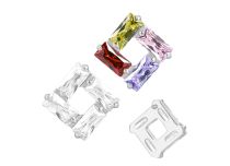 Accessoire interne Titane 0.9 motif carré strass blanc | iTC