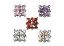 Accessoire interne Titane 0.9 mm motif fleur marquise strass | iTC