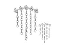 Accessoire interne Titane 0.9 motif 5 strass chaine blanc | iTC