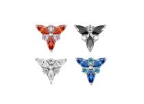 Accessoire interne Titane 0.9 motif triade strass blanc