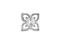 Accessoire interne Titane 0.9 motif trèfle cristal carré blanc | iTC