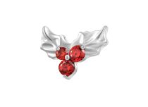 Accessoire interne Titane 0.9 motif feuille de gui strass rouge | iTC