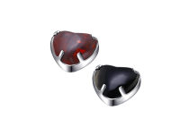 Accessoire interne titane cœur serti griffé noir 0.9 mm ITC Piercing