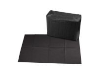 Serviette bavoir noire, 1 pli Eco 45x33cm
