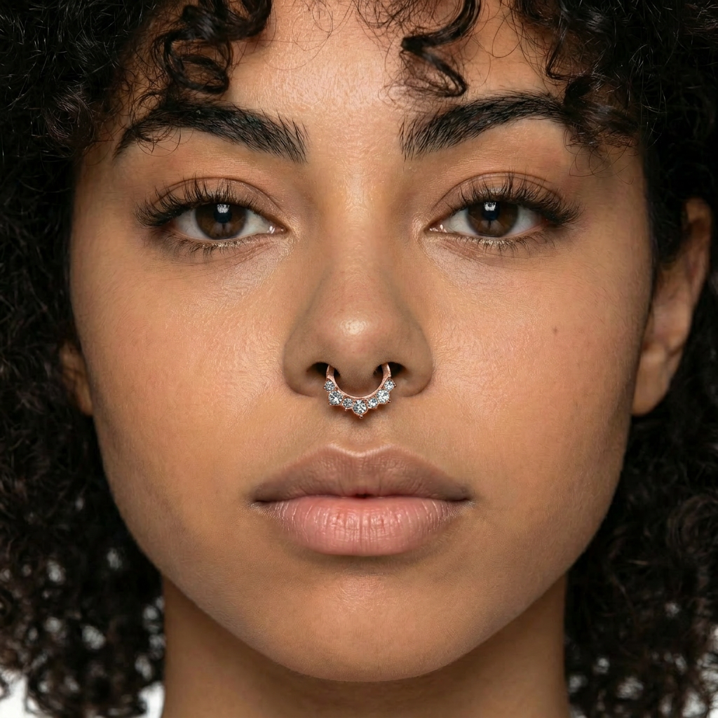 Mise en avant d'un piercing plac&eacute; sur le corps